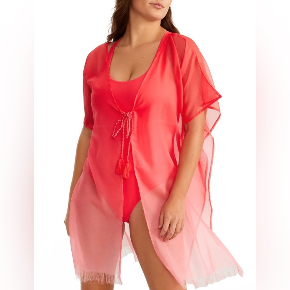 Sunsets GERANIUM Maldives Tunic Swim Cover-Up, US Large/X-Large